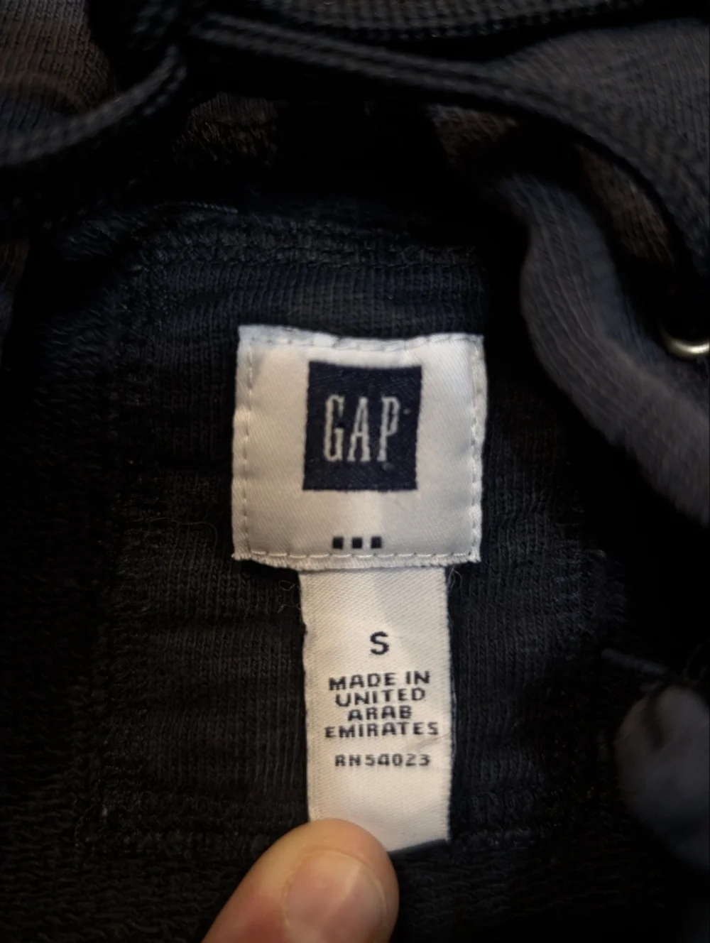Y2K GAP Full Zip Hoodie Dark Navy Blue Made In UAE